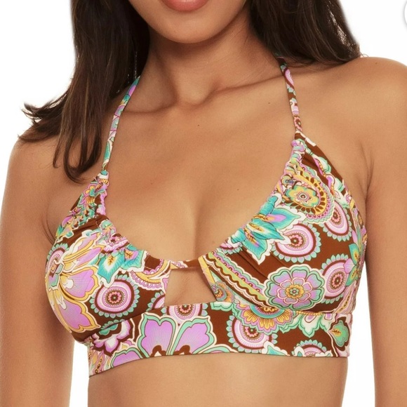 Becca Rebecca Virtue Groovy Candace Multi Way Convertible Bikini Top SZ S NWT - Picture 1 of 7
